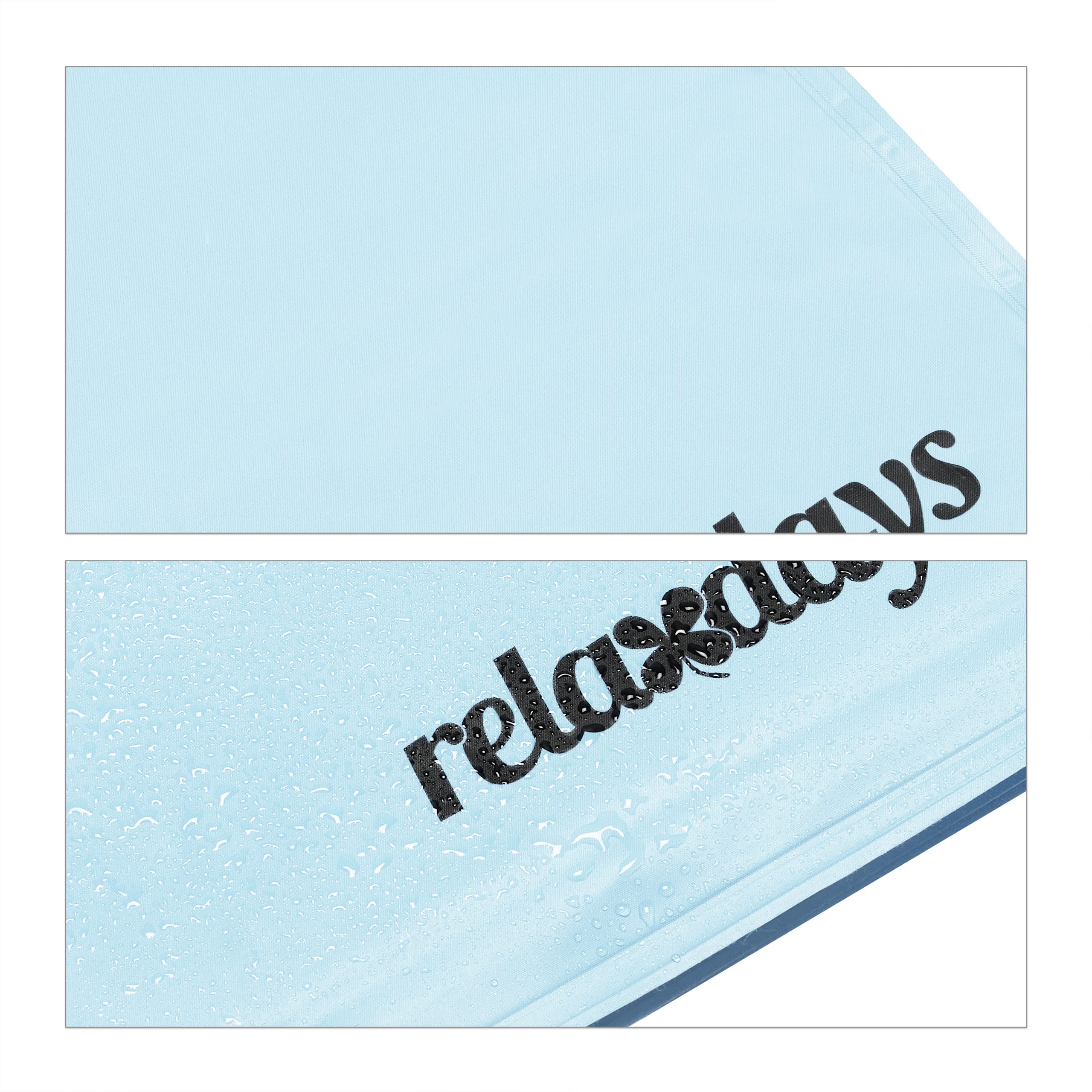 Relaxdays Tappetino Refrigerante per Cani, 60 x 100 cm, Tappeto Rinfrescante, Gel, Materassino Fresco Gatti, Azzurro