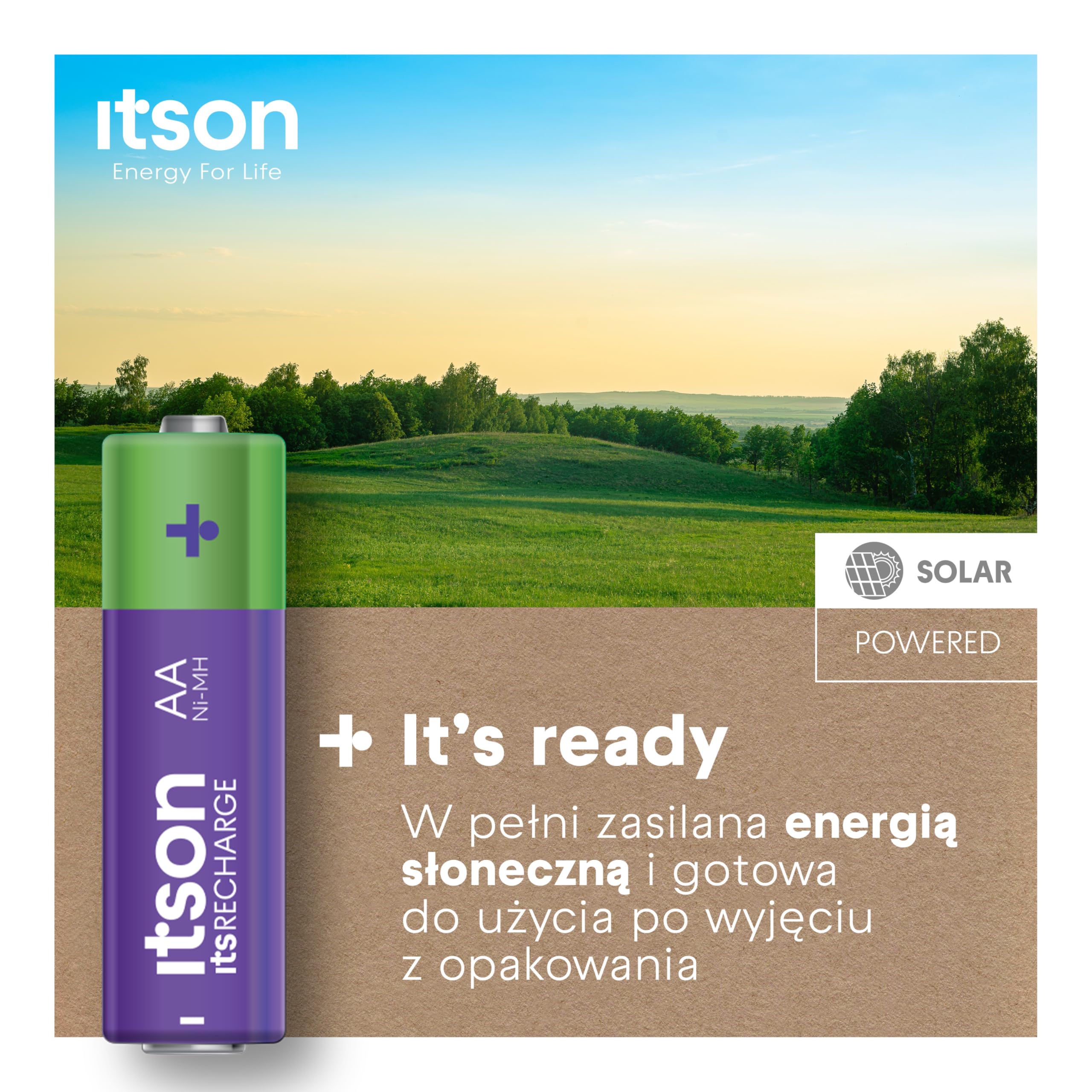 ITSON, akumulatorki AA Ni-MH, 2000 mAh, 4 sztuki, idealne do aparatów cyfrowych, kontrolerów gier video, zabawek, HHR6-2000IT/4CP