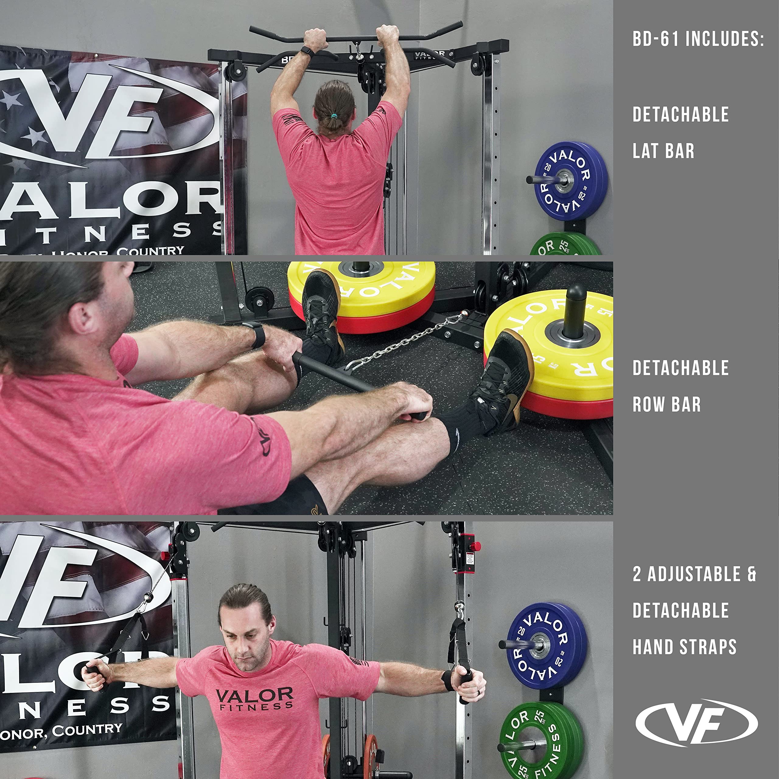Amazon | Valor Fitness BD-61 ケーブルクロスオーバーステーション  
