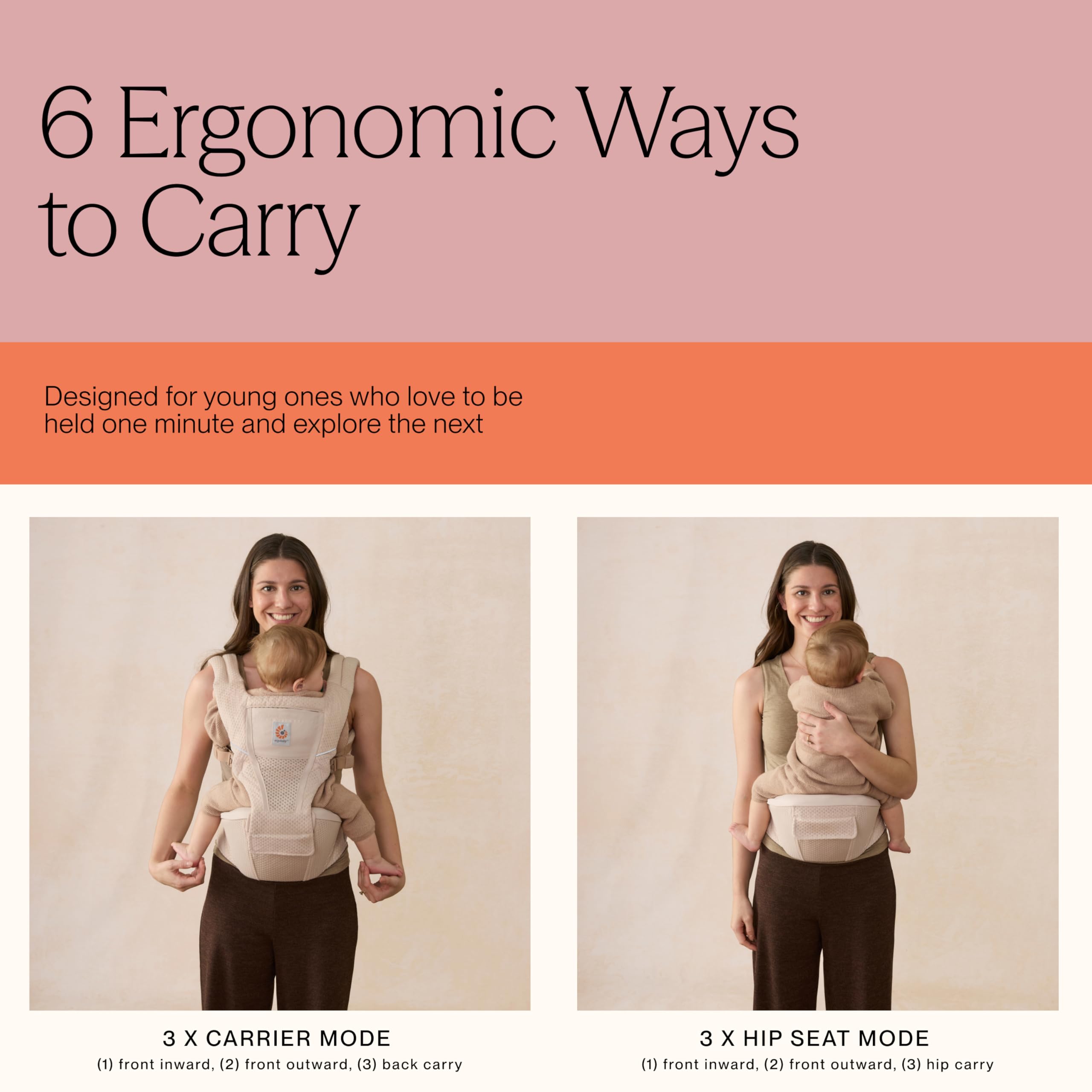 Ergobaby Alta Hip Seat Baby Carrier – Ergonomic, Adjustable