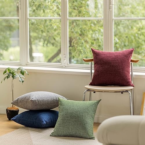 Miniatura 6 de Demetex Juego de 2 fundas de almohada lumbares con textura de lino de 12 x 20 pulgadas, color gris ceniza para sofá, silla y dormitorio, 12 x 20