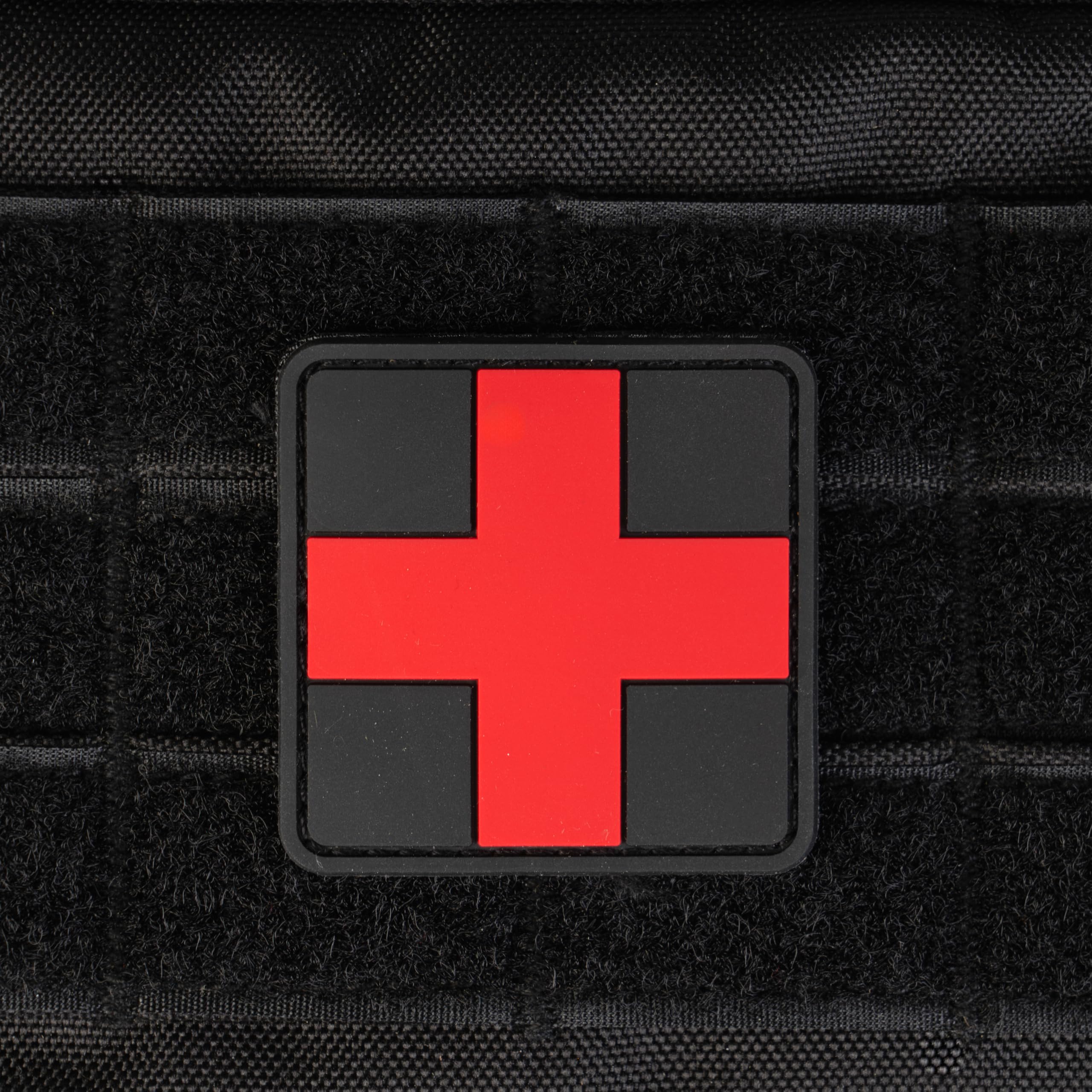 Miltec New Leina, Kit Primo Soccorso Tattico Grande con attacchi Molle, 43 Pezzi, First Aid (Nero)