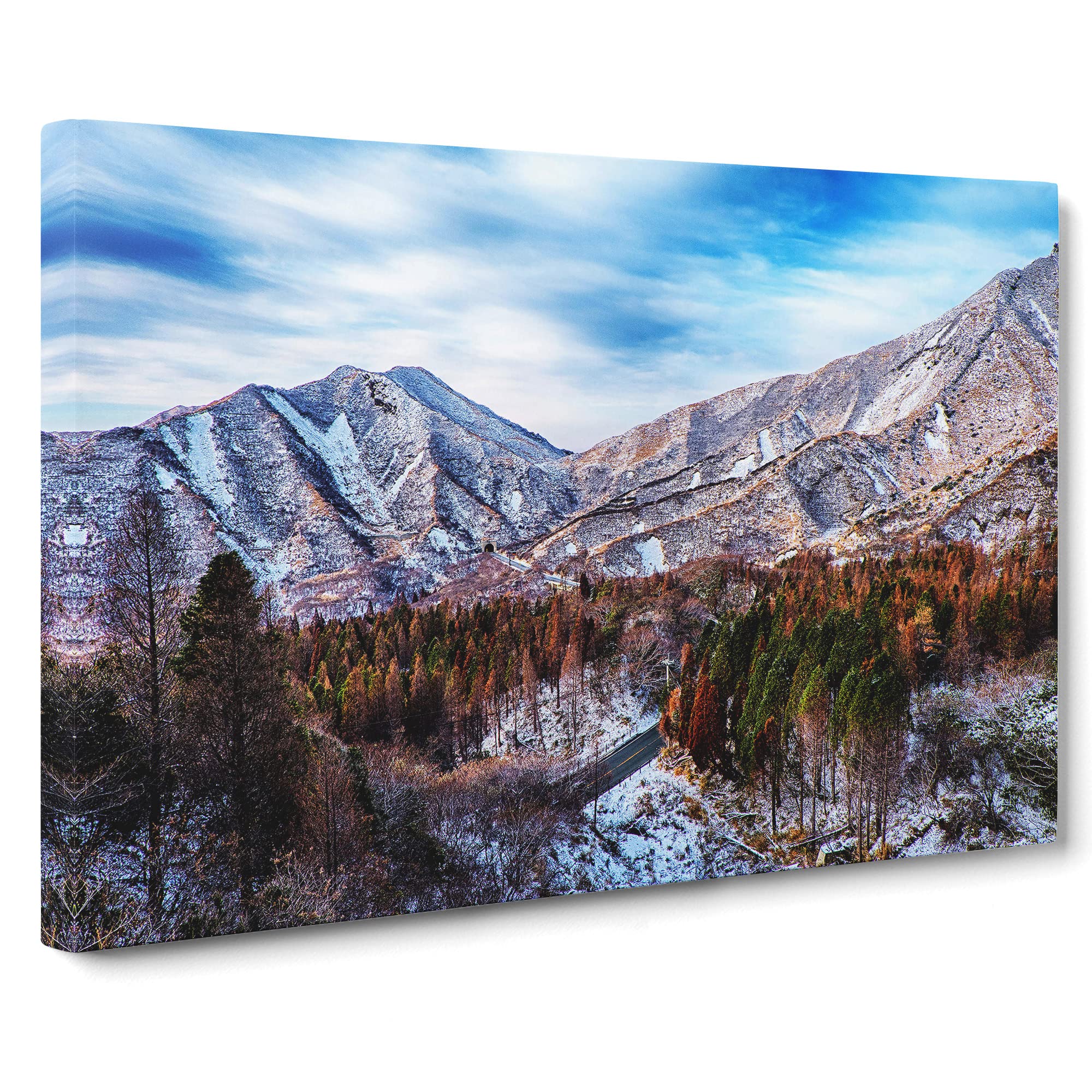 Landscape Aso Kumamoto Japan Mountain No.3 Canvas Print, Mixed, 25L x 50W cm