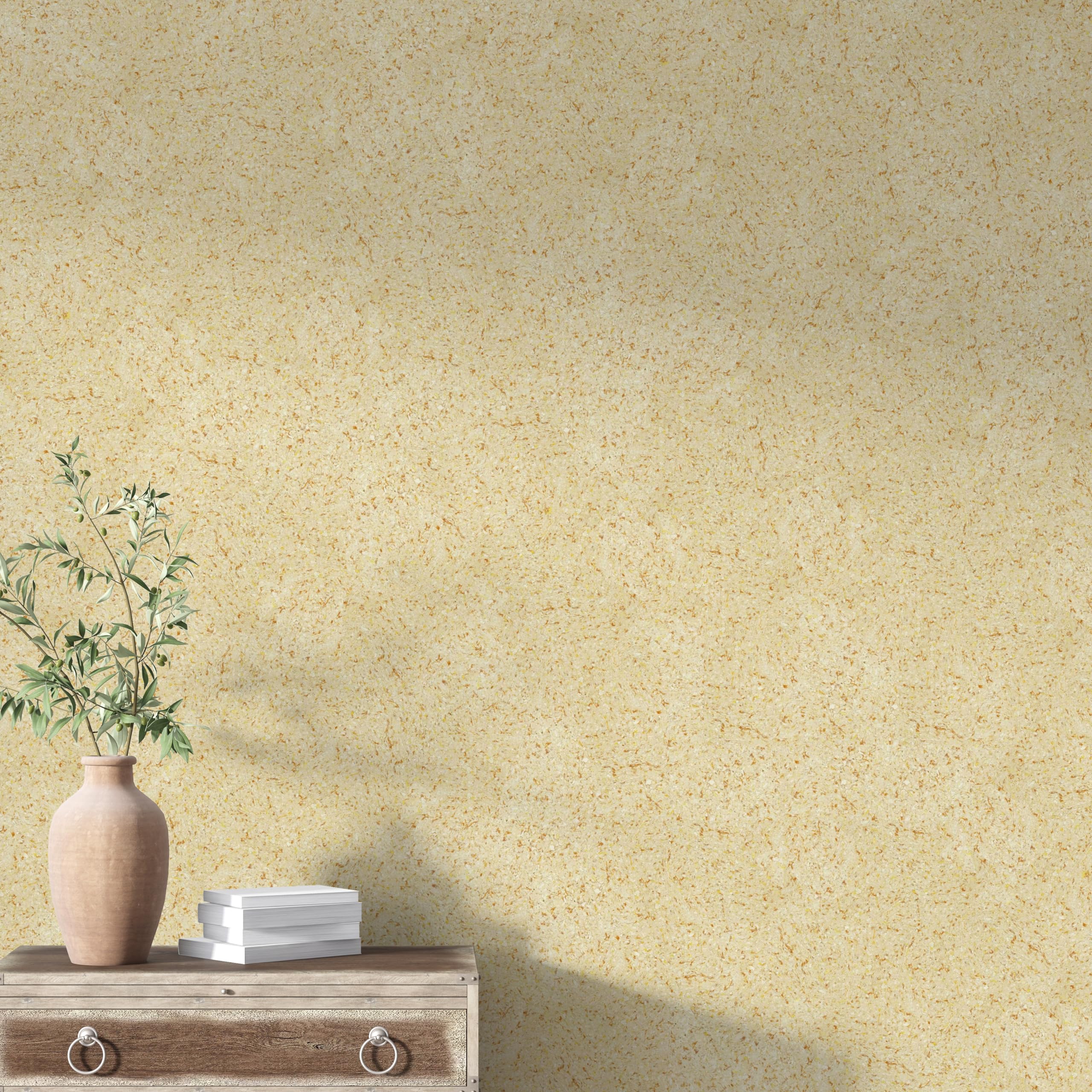 Belka B1 Creme Tapete - Reine Baumwolle - selbstklebend - Wärme- & schalldämmend - Langlebig - Modern & stilvoll, DIY Öko & Natürlich | ca. 9 qm (m²)
