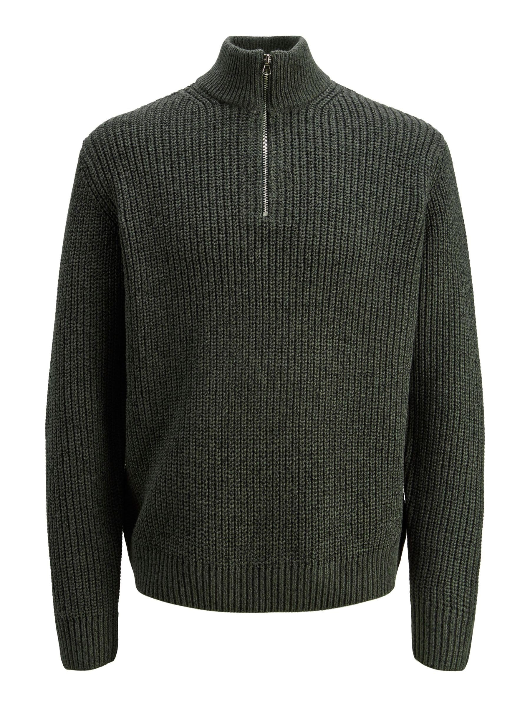 Jack & Jones Men's Forest River Jorbleecker Knit Half Zip Bf, L