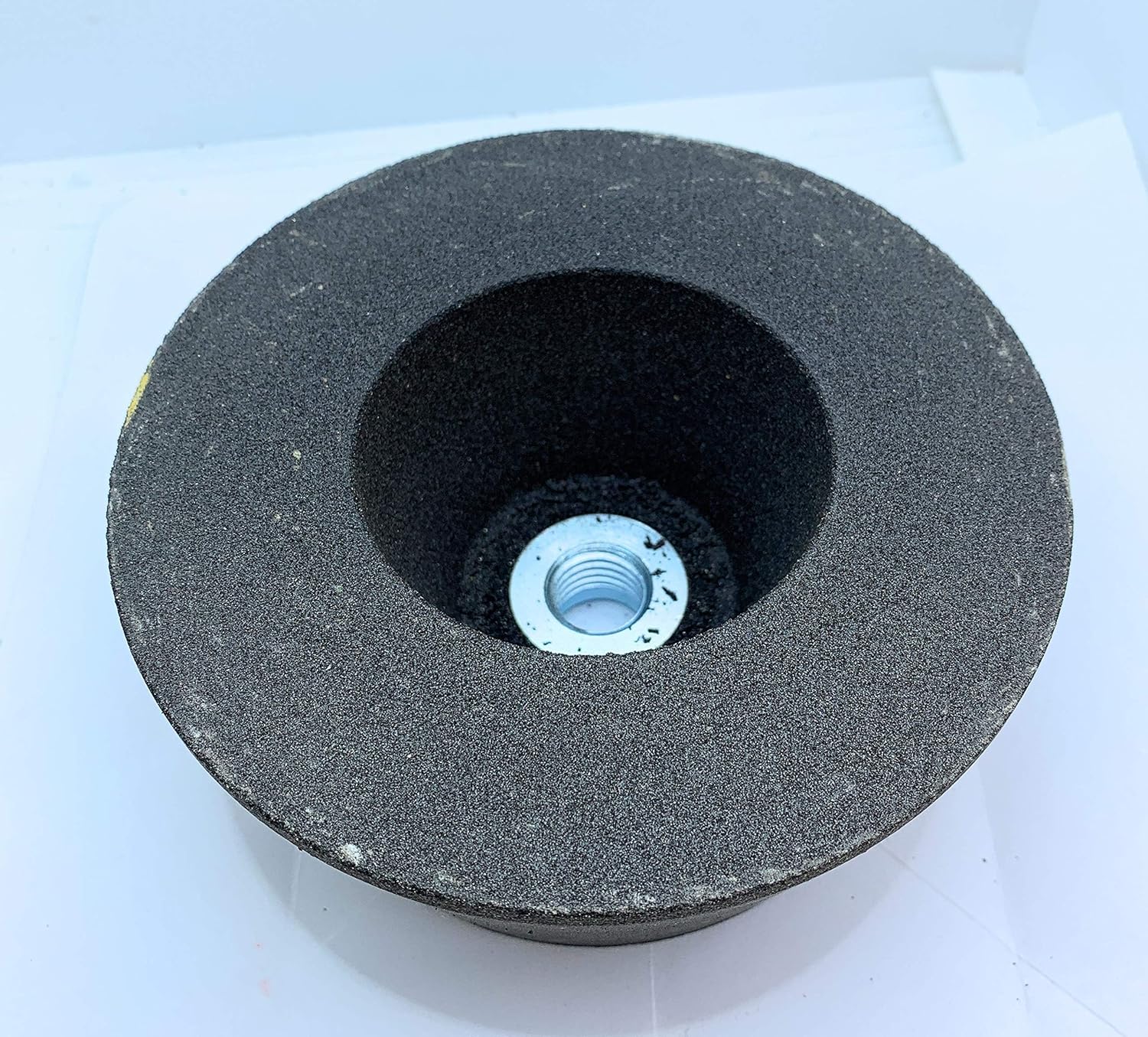 Flaring Cup Grinding Stone with Arbor Thread for Grinding Granite 5X2X5/8-11 (1 Pack) (Black SiC, 80 Grit)
