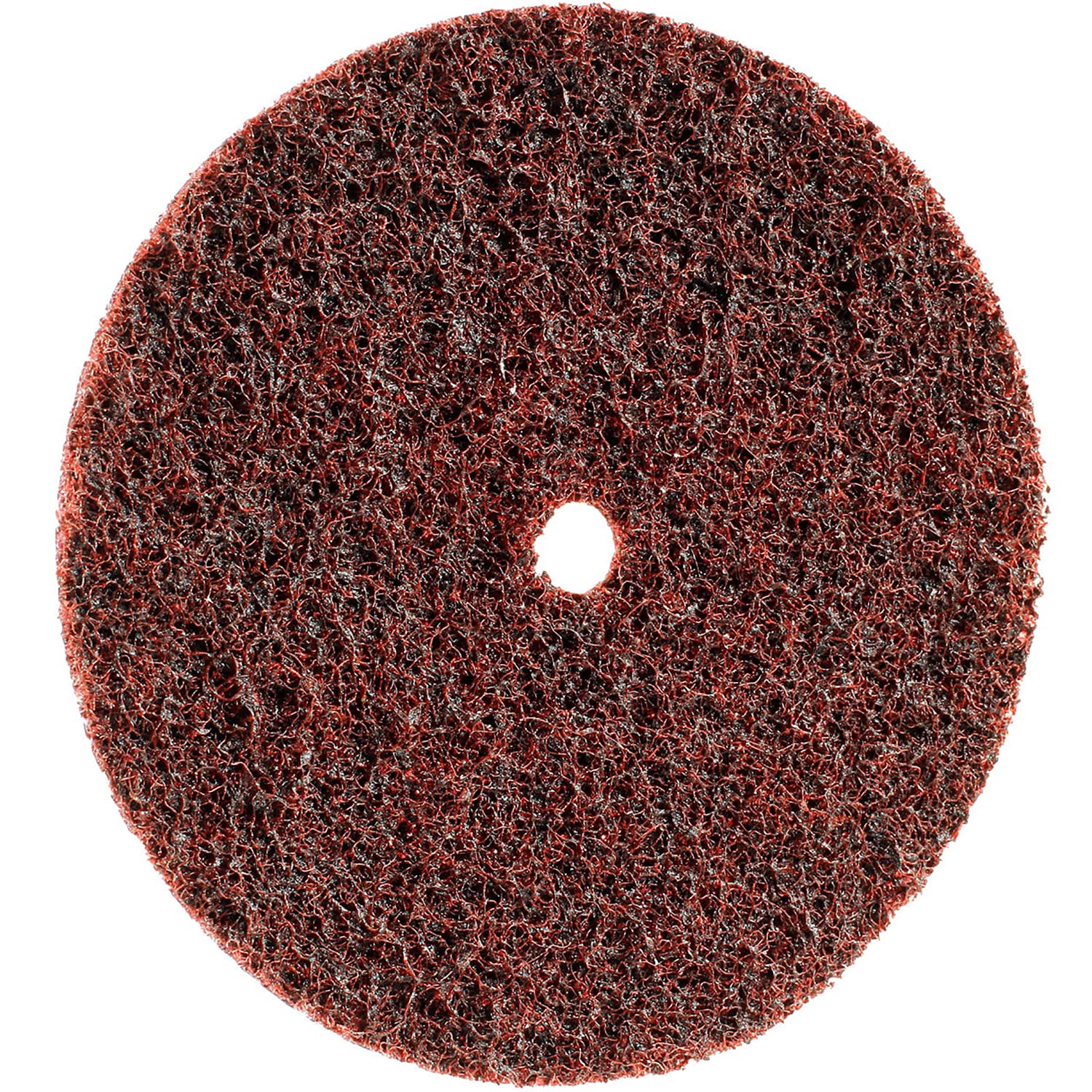 CS Unitec 80616 FIX Fleece (Nonwoven) Disc for the FIX Hook and Loop System, 4-1/2" Diameter, Medium (Red) (Pack of 10)