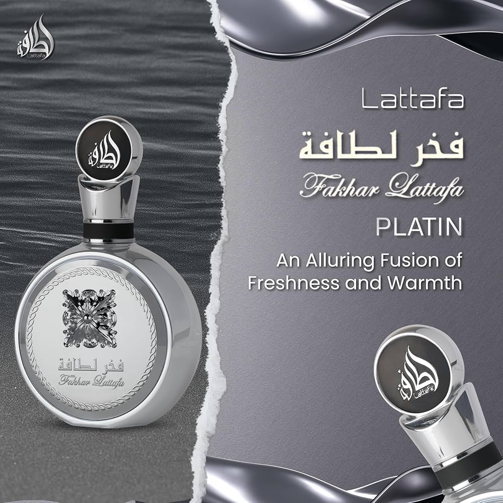 香水(男性用) Lattafa Fakhar Platin 100ml Lattafa Fakhar Platin Eau de Parfum - Perfume Unissex