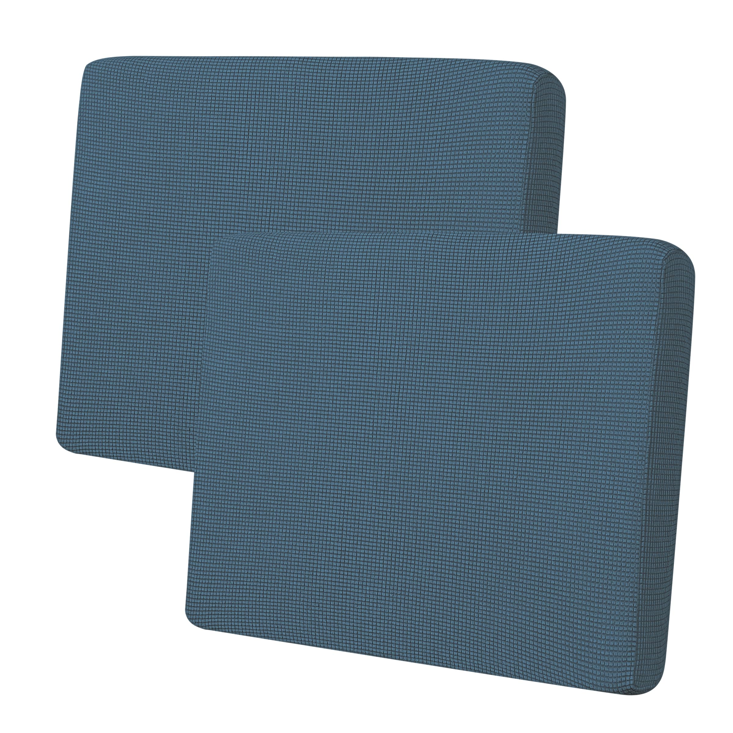 Easy-Going Stretch Individual Couch Cushion Cover Sofa Seat Furniture Protector Sofa slipcover Soft Flexibility with Elastic Bottom(2 Piece Cushion Sofa, Bluestone)
