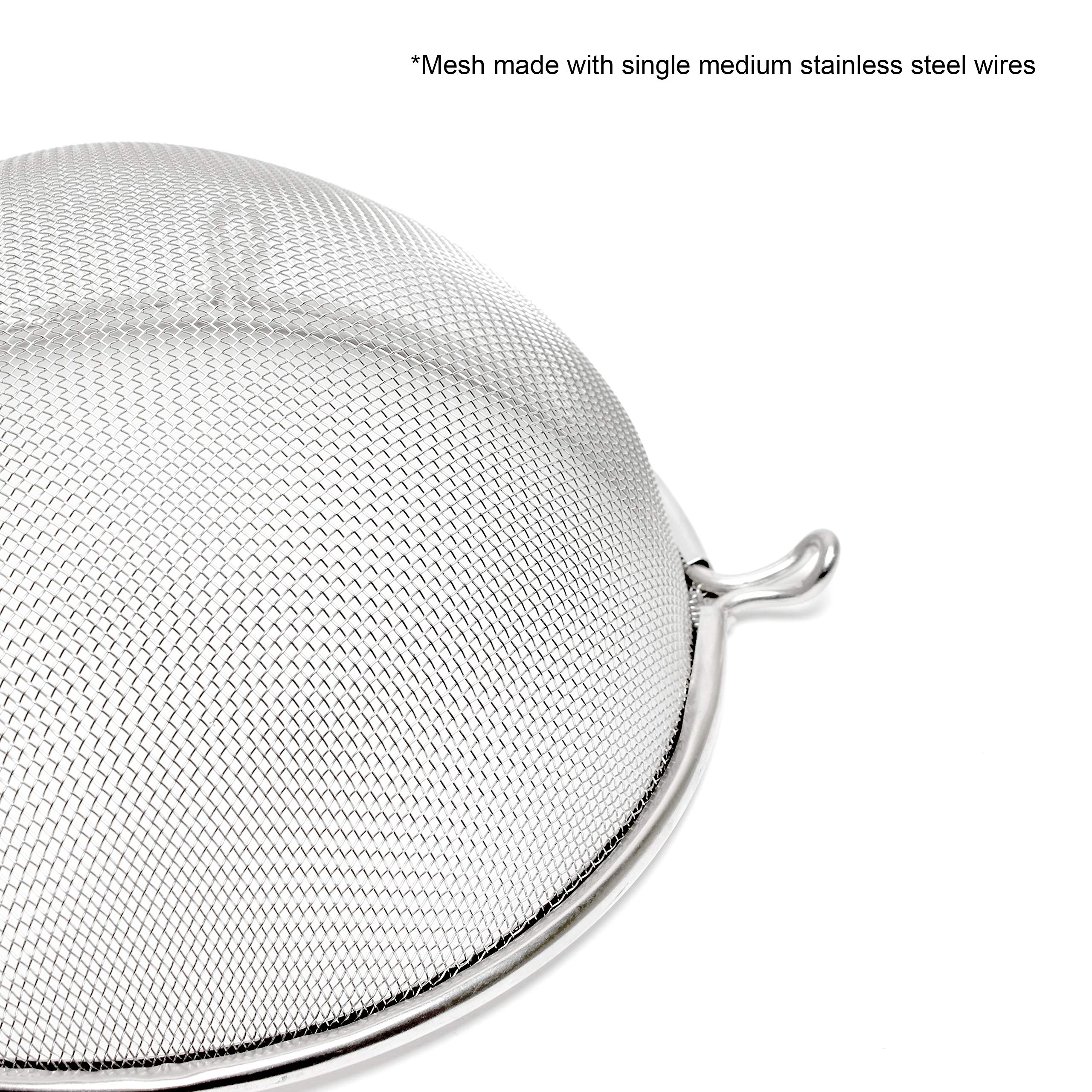Thunder Group 8-Inch Single Mesh Strainer, Medium