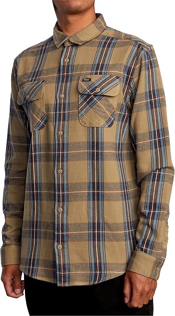RVCA Men's Standard Fit Long Sleeve Button Up Flannel Shirt