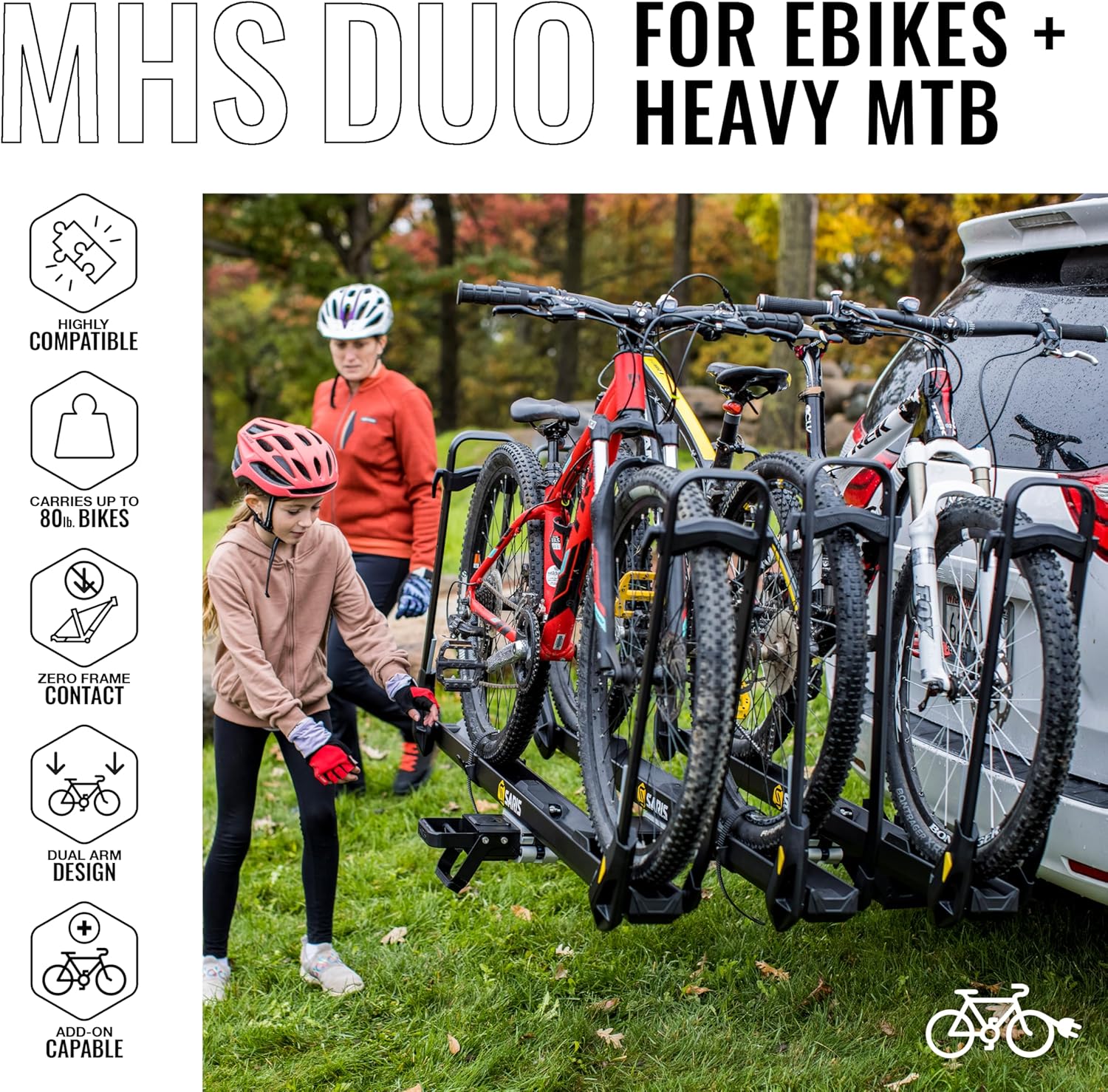 Saris MHS Bike Carrier Modular Hitch System for Cars, Trucks and SUVs, Precision Machined Aluminum Bike Rack