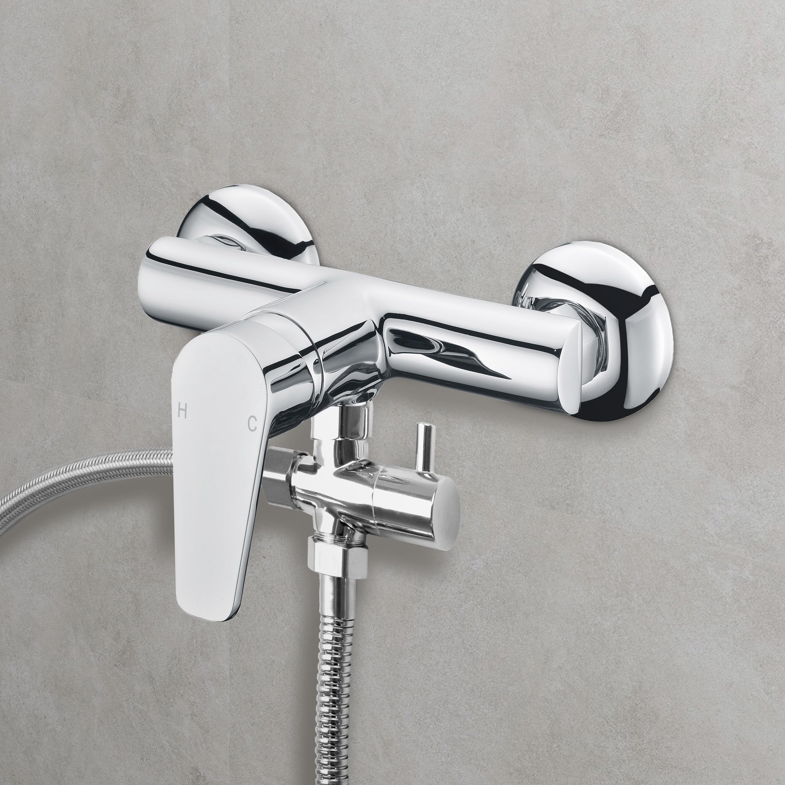Xcel Home T Adapter Valve with Shut-Off Diverter G1/2 Connection Universal 3-Way Bathroom Shower Tap Diverter Hand Shower Showering Components - Image 4