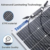 Vista 4 de 2PCS paneles solares flexibles de 100W 12V celda monocristalina 9BB 12 voltios semi-flexibles para marina RV remolque barco cabaña furgoneta