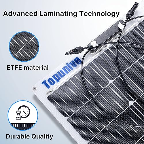 Miniatura 4 de Panel solar flexible de 100 W, 12 V, 9BB, celda monocristalina, 12 voltios, semi-flexible, para marina, caravana, remolque, barco, cabaña,