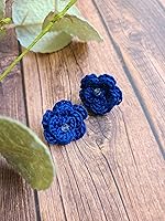 Vista 5 de Aretes de rosa para mujer, aretes de flor de moda con cristal de cuarzo transparente