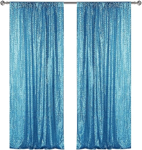 Miniatura 10 de Cortina de telón de fondo de lentejuelas iridiscentes blancas, 4 paneles de 2 x 8 pies, con purpurina blanca iridiscente, telón de fondo brillante