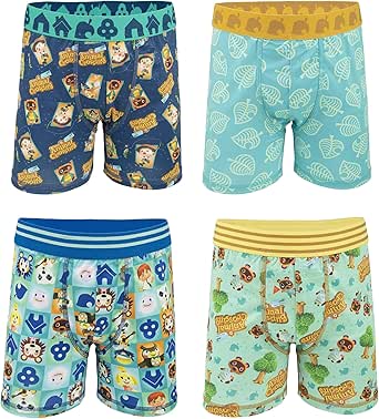 Minecraft Boys Athletic Boxer Briefs - 4-Pack Underwear Spandex Comfortable (10