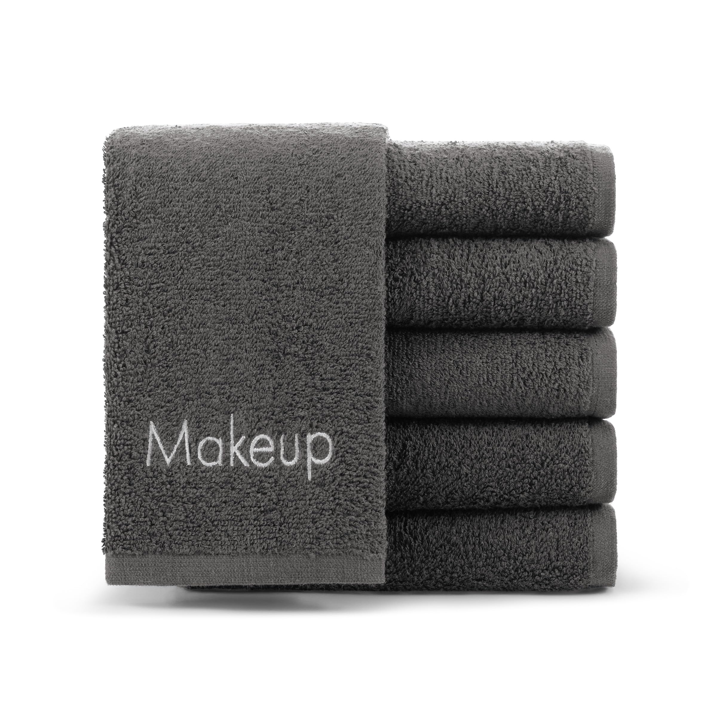 Arkwright Makeup Towels - Pack of 6 - Soft & Gentle Cotton Small FingerTip Powder Room Washcloth, Decorative Bathroom Essentials for Hosts & Artists,