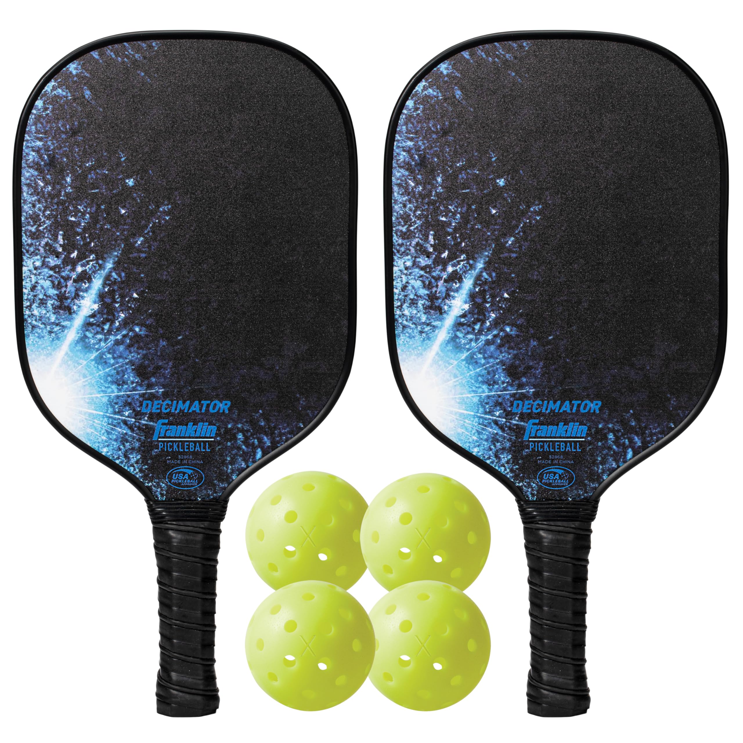 Franklin Pickleball 2 Player Carbon Fiber Paddle and X-40 Pickleball Set - (2) Carbon Fib…