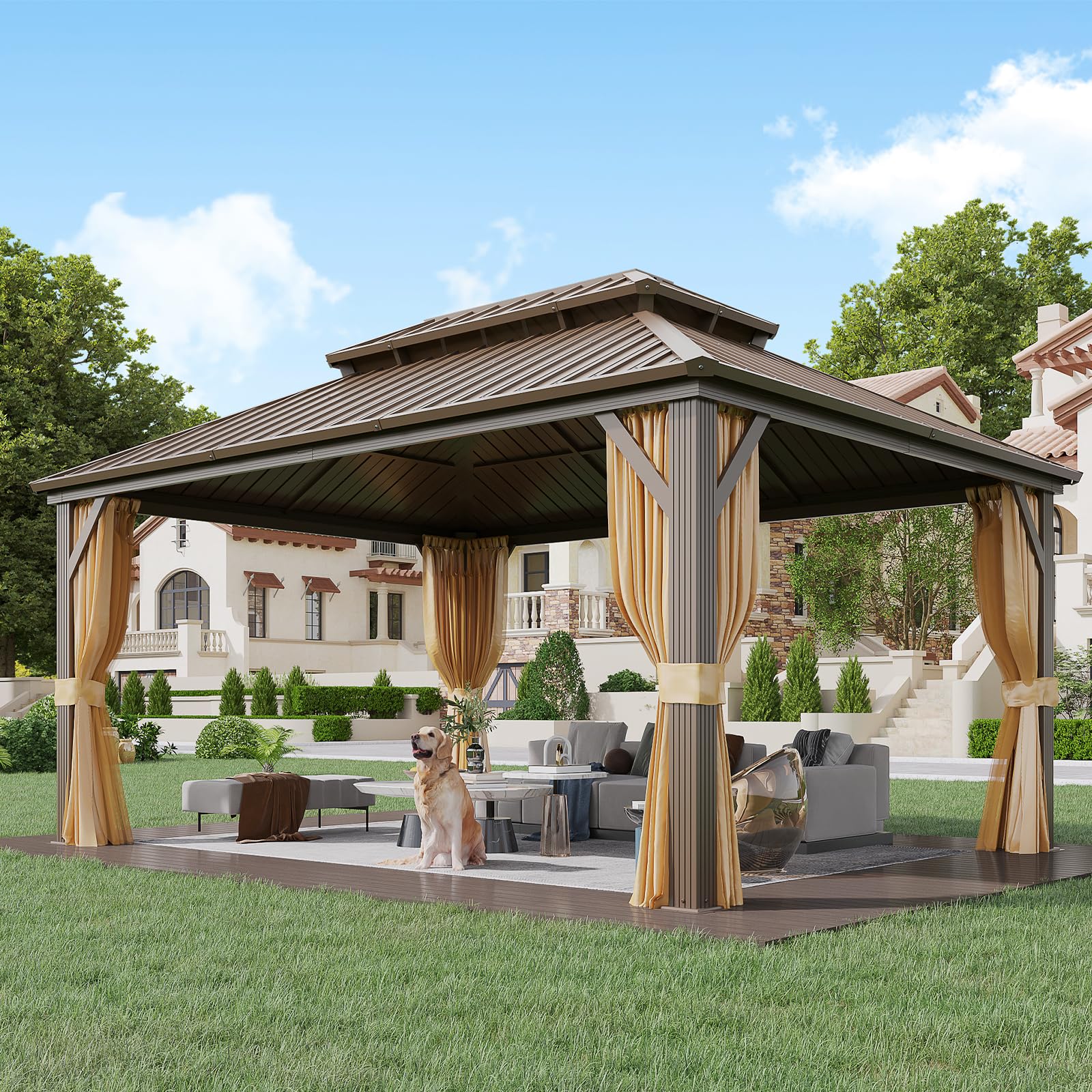 YOLENY 12x16 Gazebo Hardtop