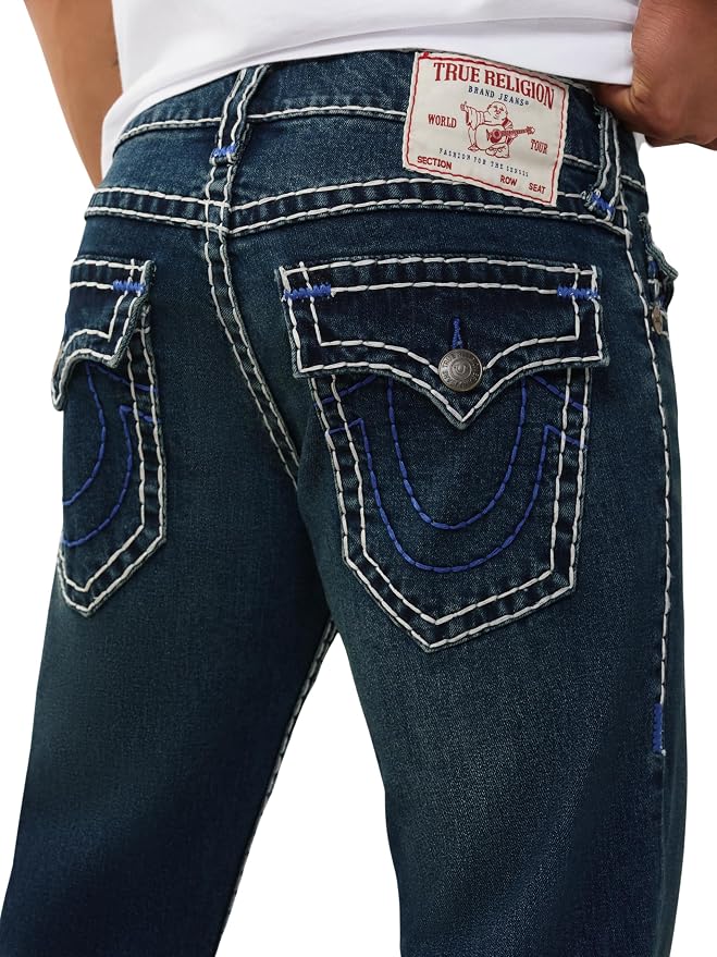 True Religion Men's Ricky Super T Jeans with Flap Pockets