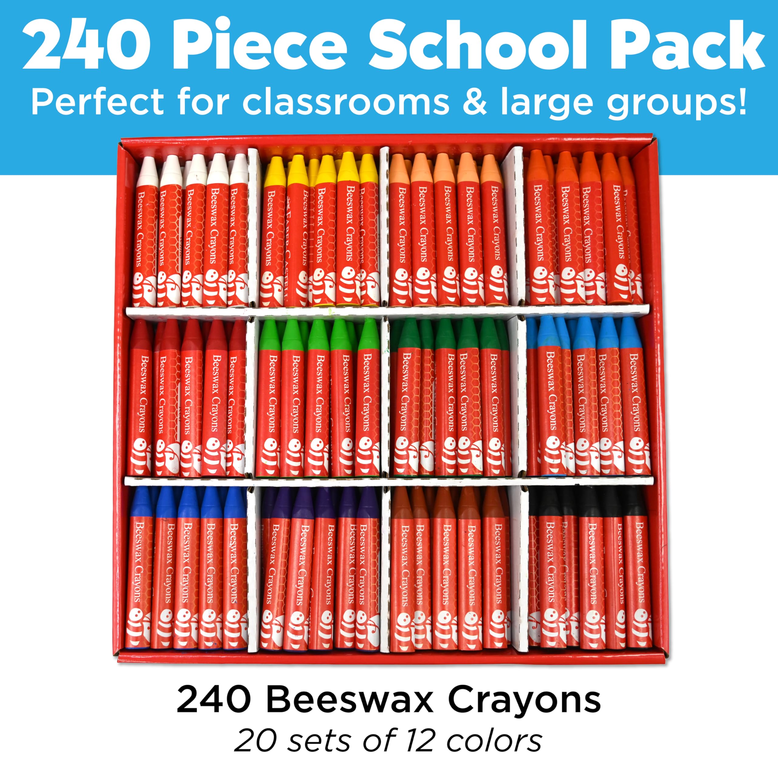 Amazon.com: Faber-Castell Brilliant Beeswax Crayons Classroom Pack