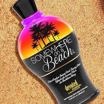 Somewhere on a Beach, Indoor Outdoor, Instant Dark Tanning Lotion 12.25 Ounce
