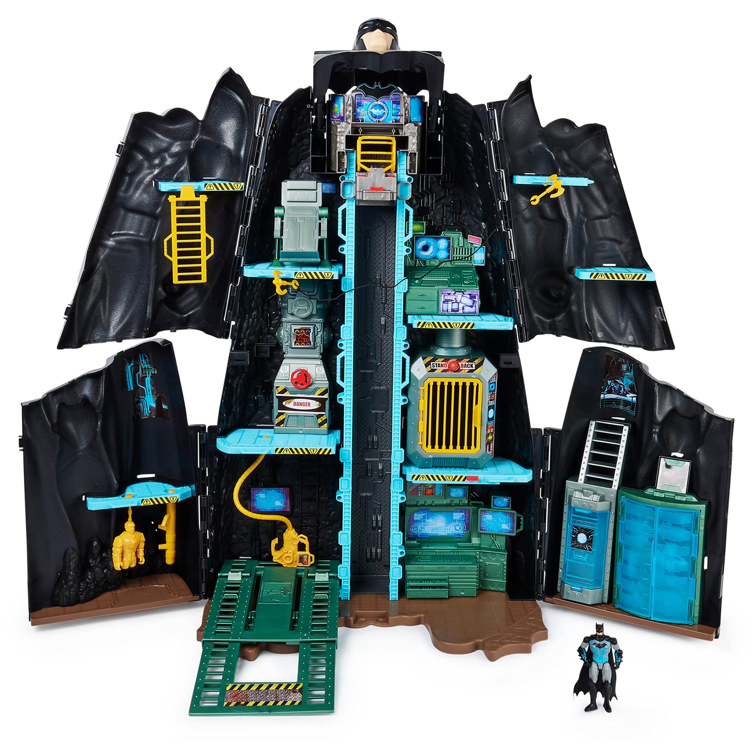 DC Comics Batman, Bat-Tech Batcave, Giant Transforming Playset with Exclusive 4” Batman Figure and Accessories, Kids Toys for Boys Aged 4 and Up Perfect For Christmas