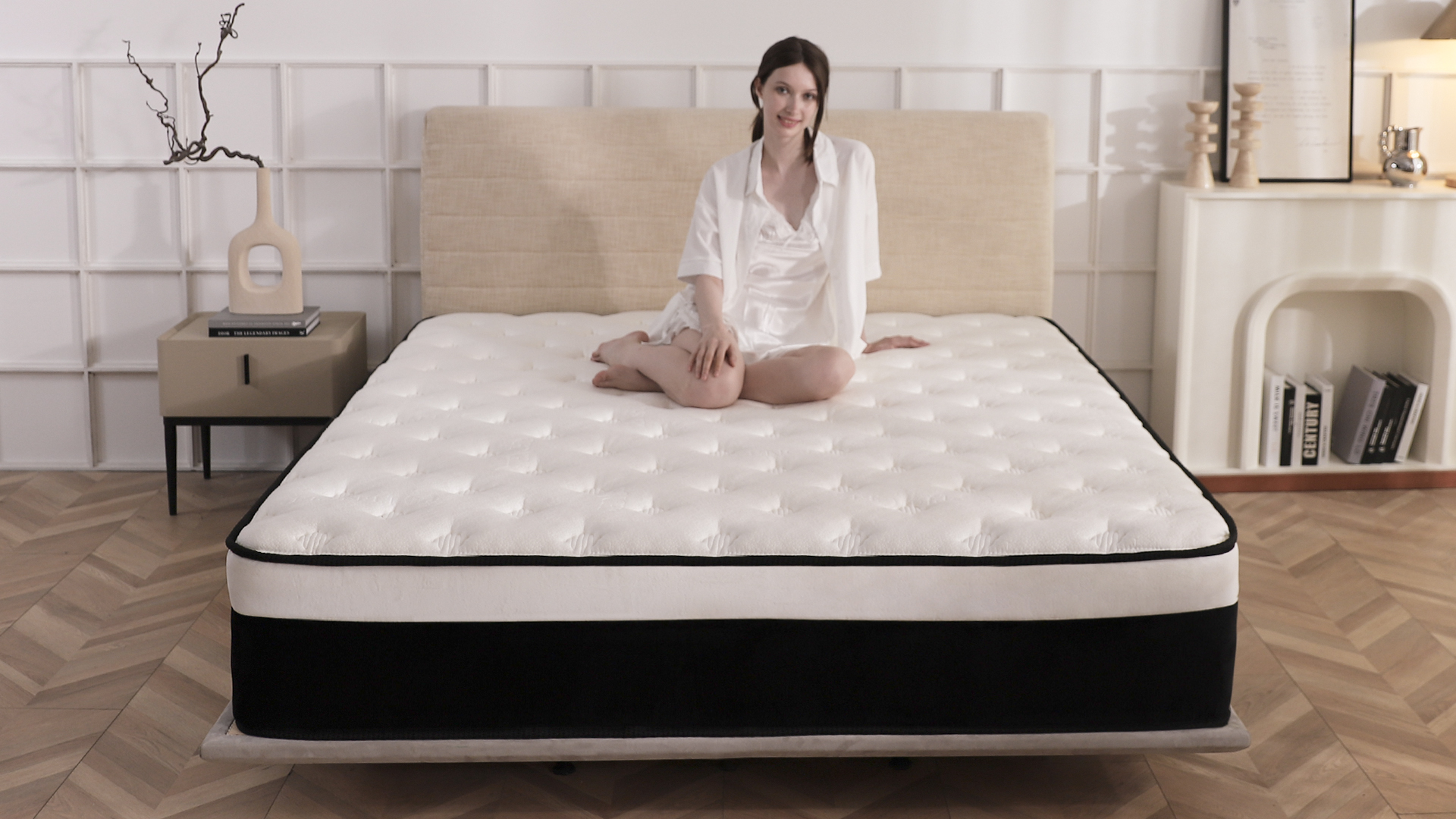Queen matras, Lechepus 35,5 cm middelgrote pluche queensize
