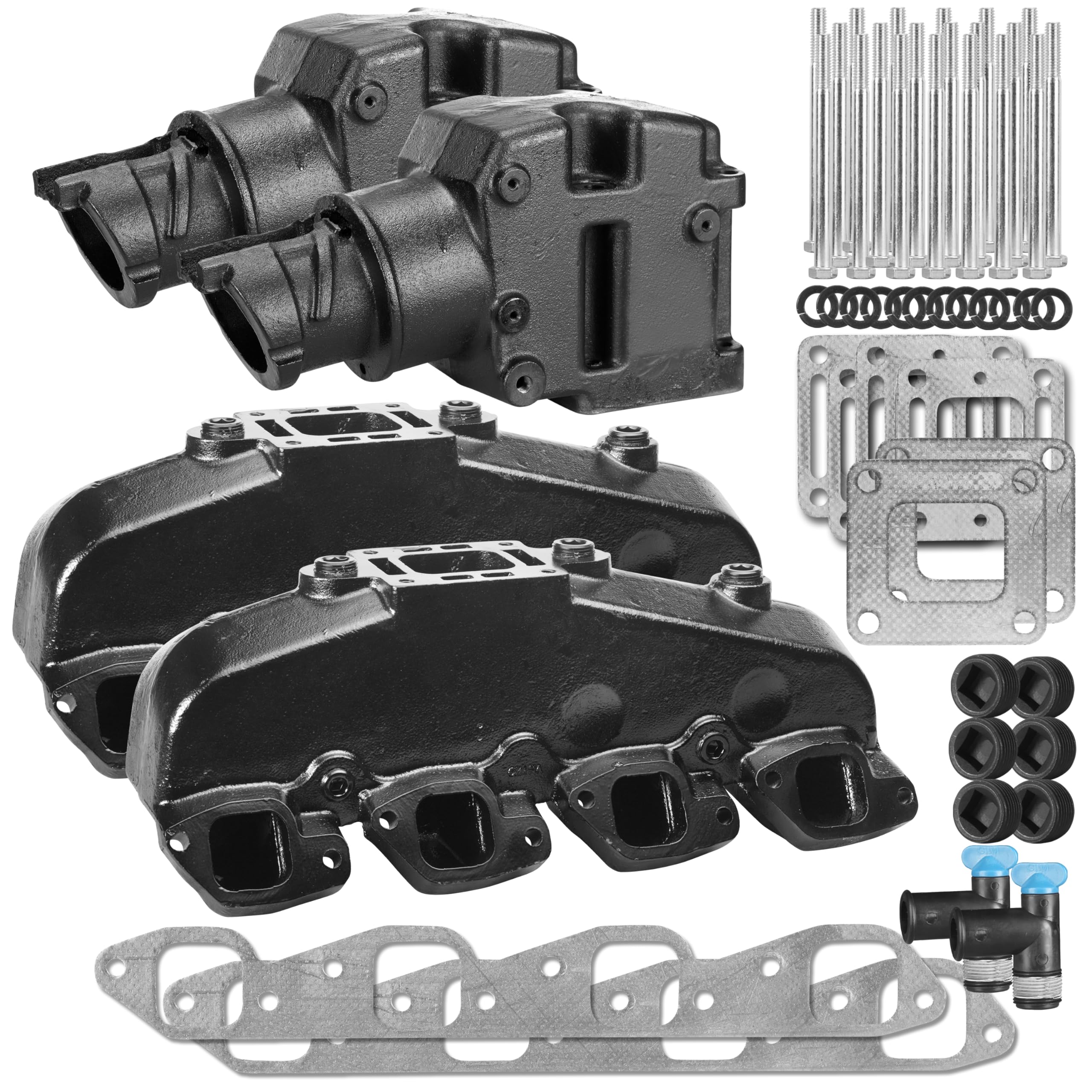 舟盛 Amazon.com: FASWORX Exhaust Manifold & Riser Kit for MerCruiser