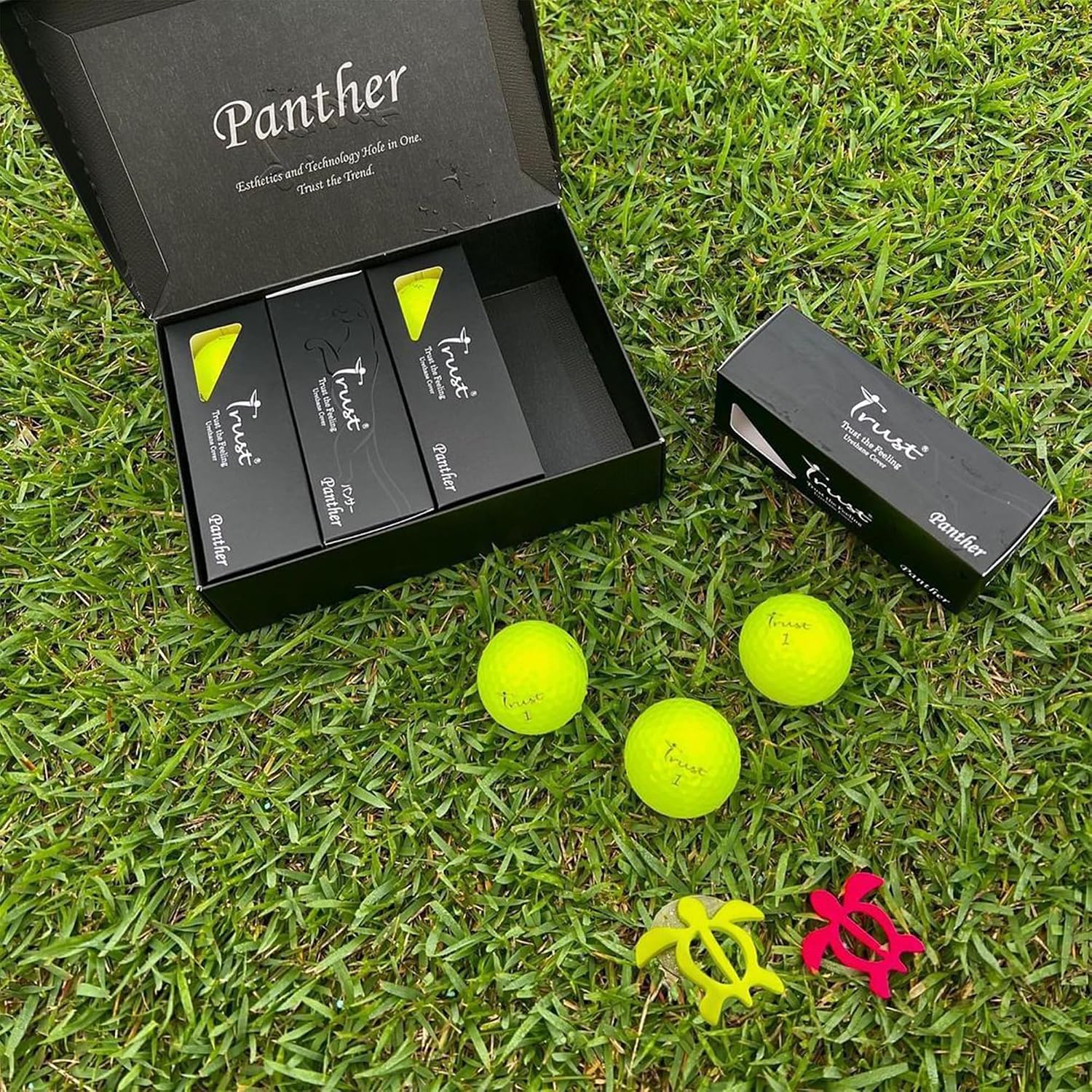 Trust Golf Ball Panther | Urethane Cover | Ultra-Soft Feel | Accurate Flight | Big MAX High Energy Core | 48 Balls | Yellow