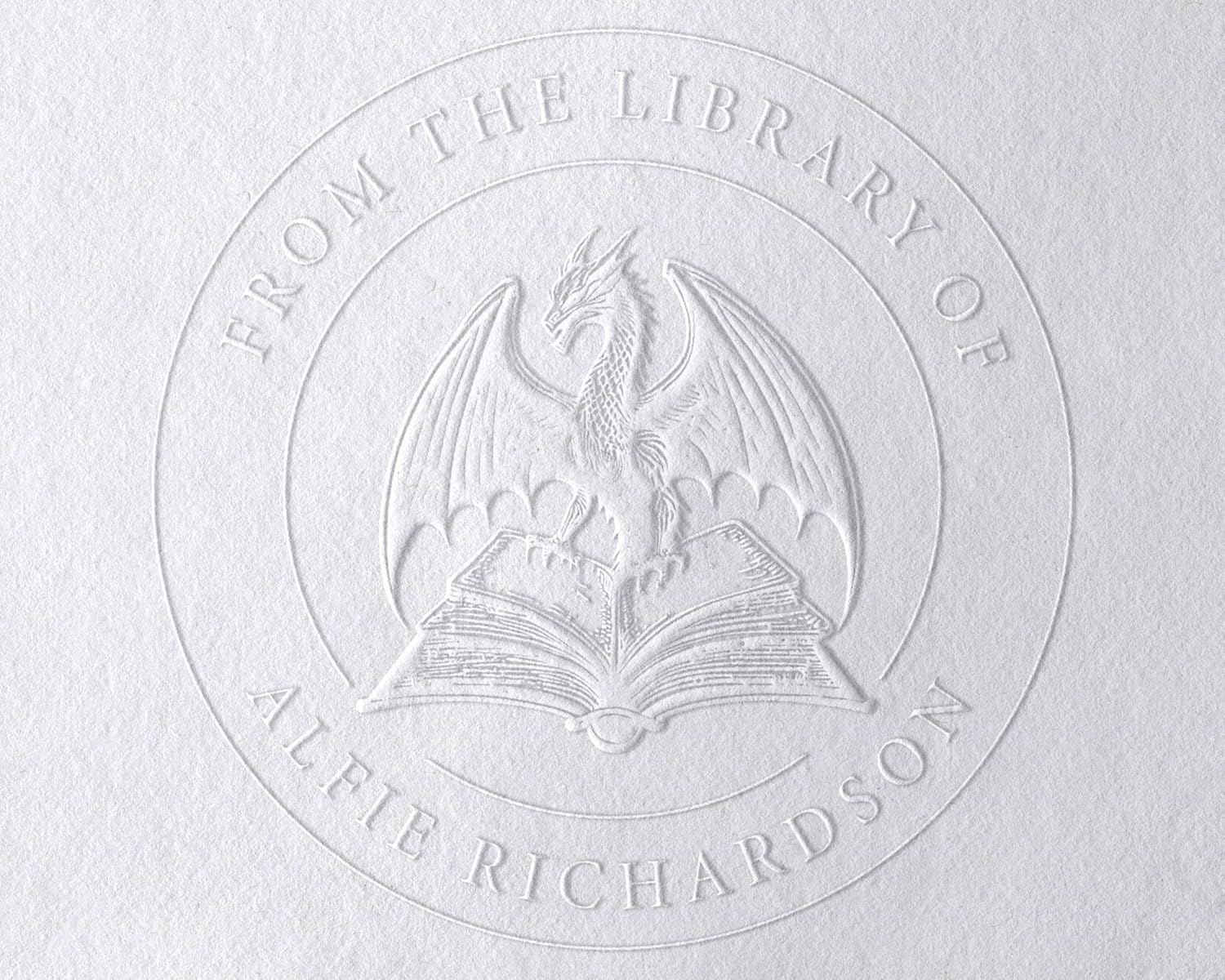 Book Embosser Personalized Custom Library Name Stamp - RBS-26