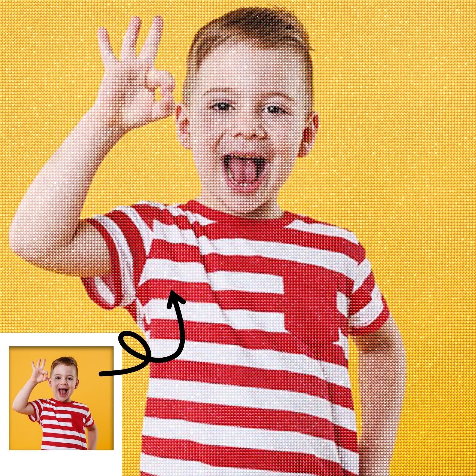 Diamond Painting Kits Personalizados, Cuadros Personalizados con Foto y Dibujos con Diamantes, Kits de Punto de Cruz para Niños y Regalos Especiales
