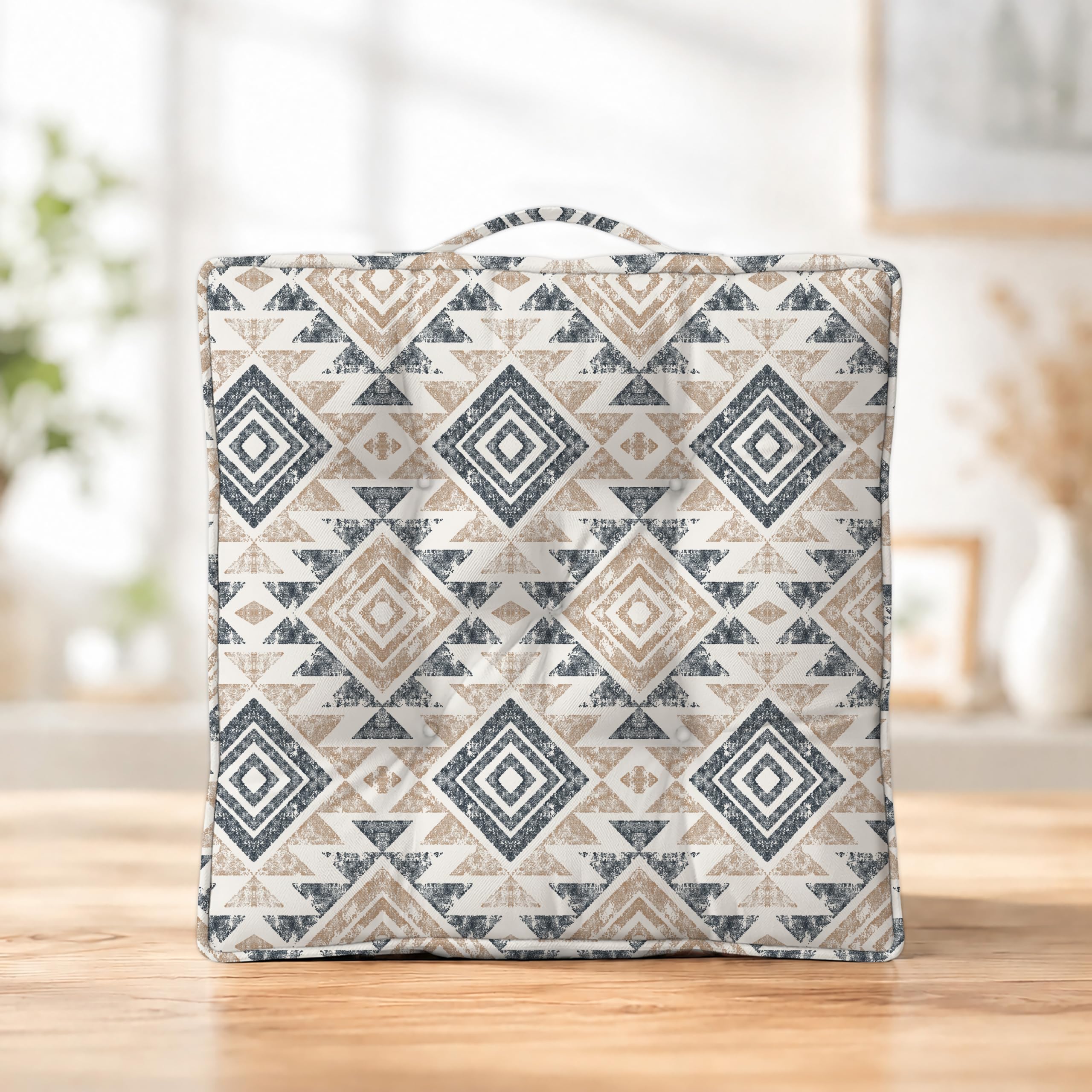 Oasis Home Collection Cotton Floor Cushion, 40 X 40 cm, Beige-image-20