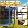Trampolín Recreativo con Capacidad 1500LBS, Diseño Sin Espacios, 8 10 12 14 15 16 FT, con Red de Protección, Estacas para Viento y Aro de Baloncesto, Aprobado ASTM, Perfecto para Familias en el Jardín 3