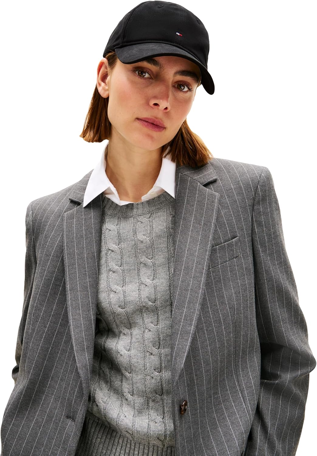 Tommy Hilfiger Womens Tommy Hilfiger Hats for Women | Cotton Logo Adjustable Baseball Cap - Image 2