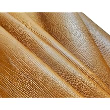 Bump Texture Genuine Leather Sheets 2.0mm Thick Plain Geometric Pattern Printed Leather Fabic for Craft & Hobby Bark Pattern | Bourbon Brown, 12"x12"