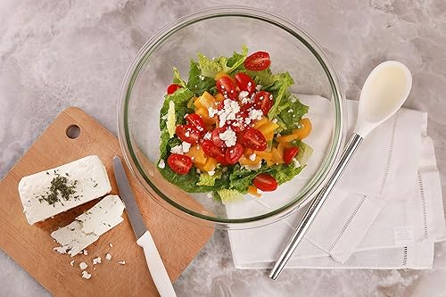 Miniatura 3 de BOVADO USA Tazón de vidrio de 4 cuartos de galón para almacenamiento, mezcla, servir (paquete de 2)  transparente, apto para lavavajillas,