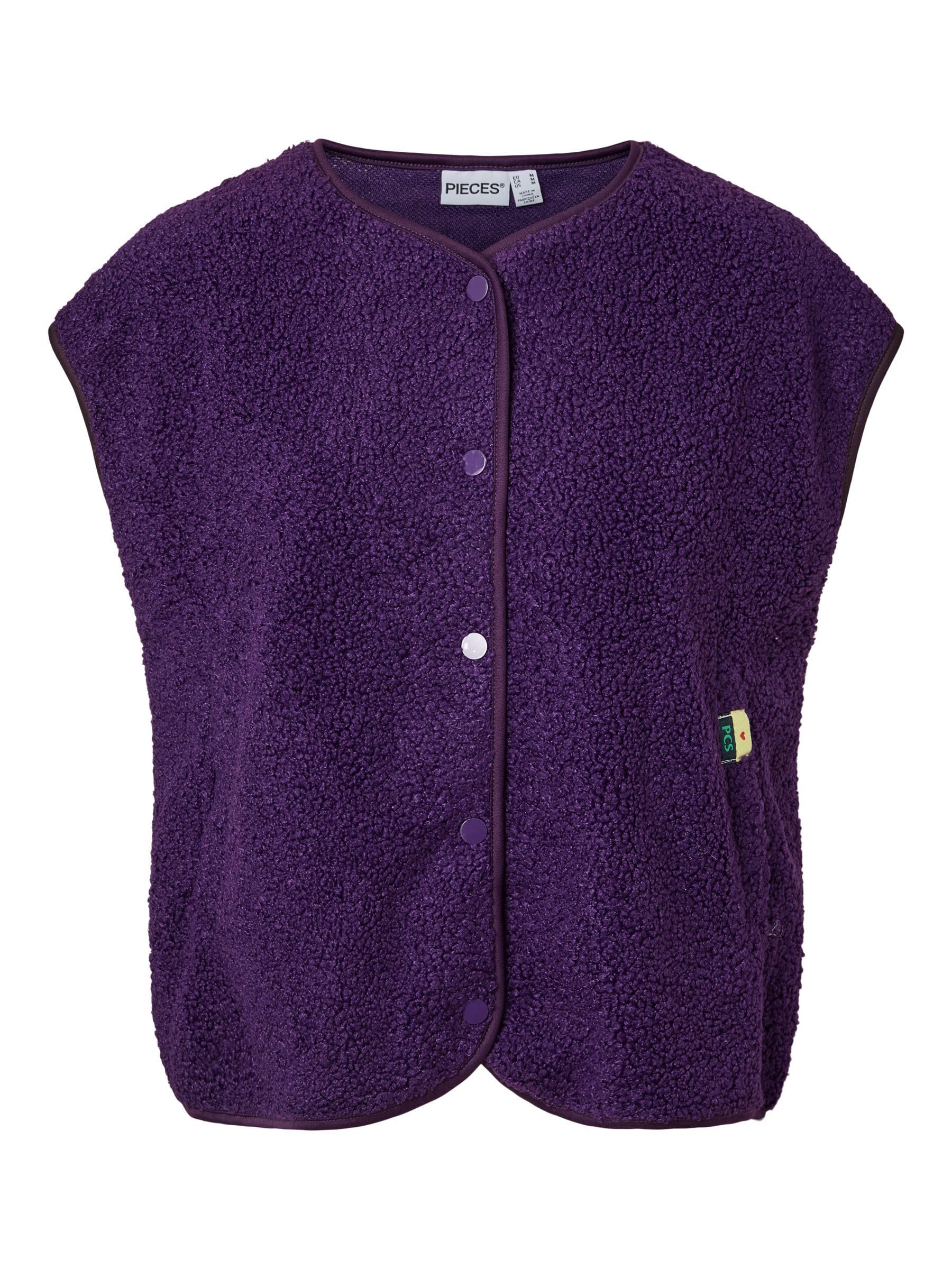 PIECES Damen Pckatty Teddy Vest Noos Bc Pckatty Teddy Vest Noos Bc (1er Pack)