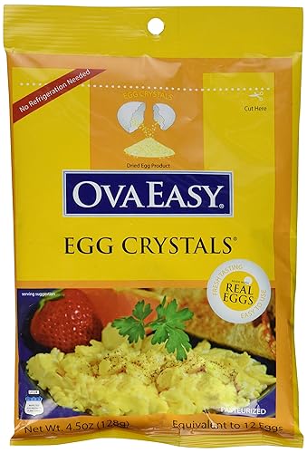 Ova Easy Dehydrated Egg Crystals – Powdered Eggs Made From All-Natural Ingredients – Easy-To-Prepare Egg Powder – Dehydrated Food Perfect for