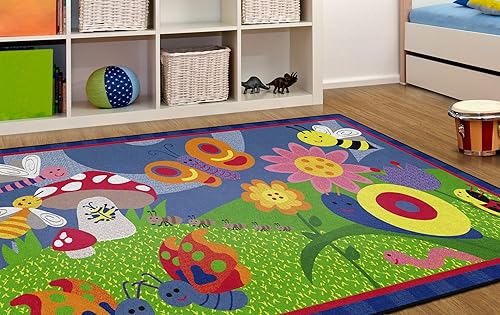 Miniatura 42 de Flagship Carpets Alfombra antideslizante para niños y bebés, para aprendizaje en casa o aula, sala de juegos o dormitorio de niños, 5 x 8 pies