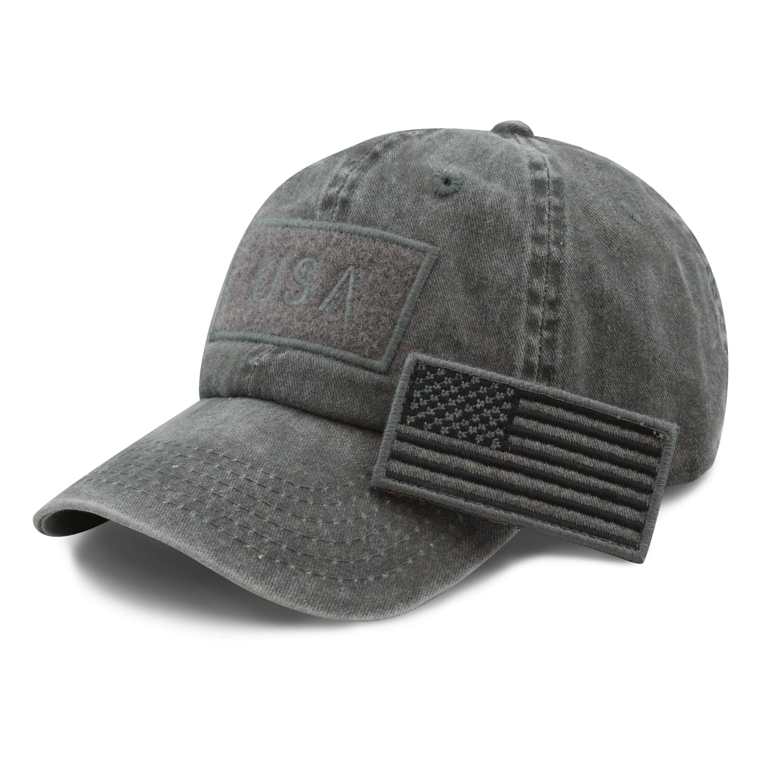 Cotton & Pigment Low Profile Tactical Operator USA Flag Patch Military Army Cap