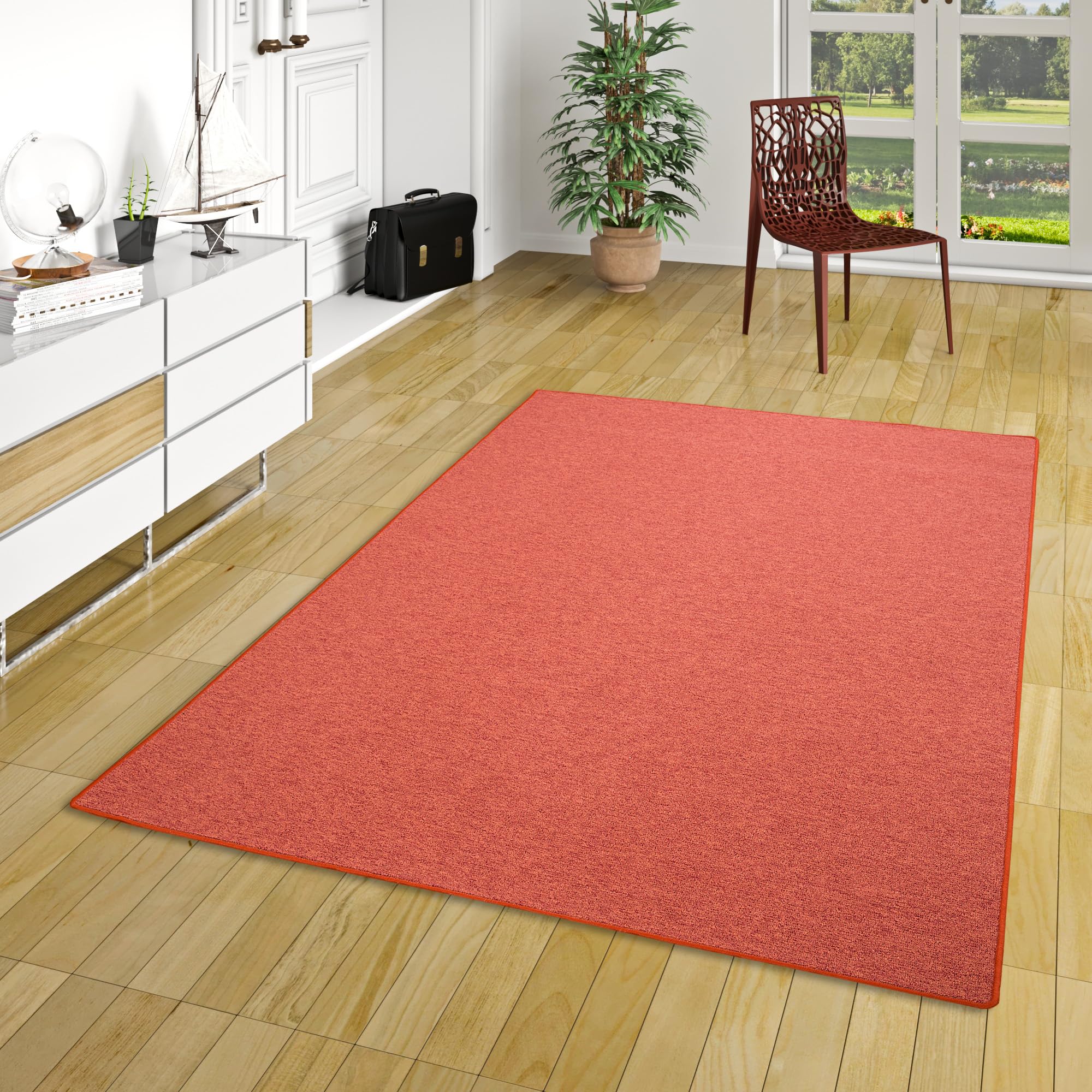 Snapstyle Schlingen Velours Teppich Modern Einfarbig | Flurteppich | Wohnzimmerteppich | Küchenteppich robust und pflegeleicht | Viele Größen und Farben