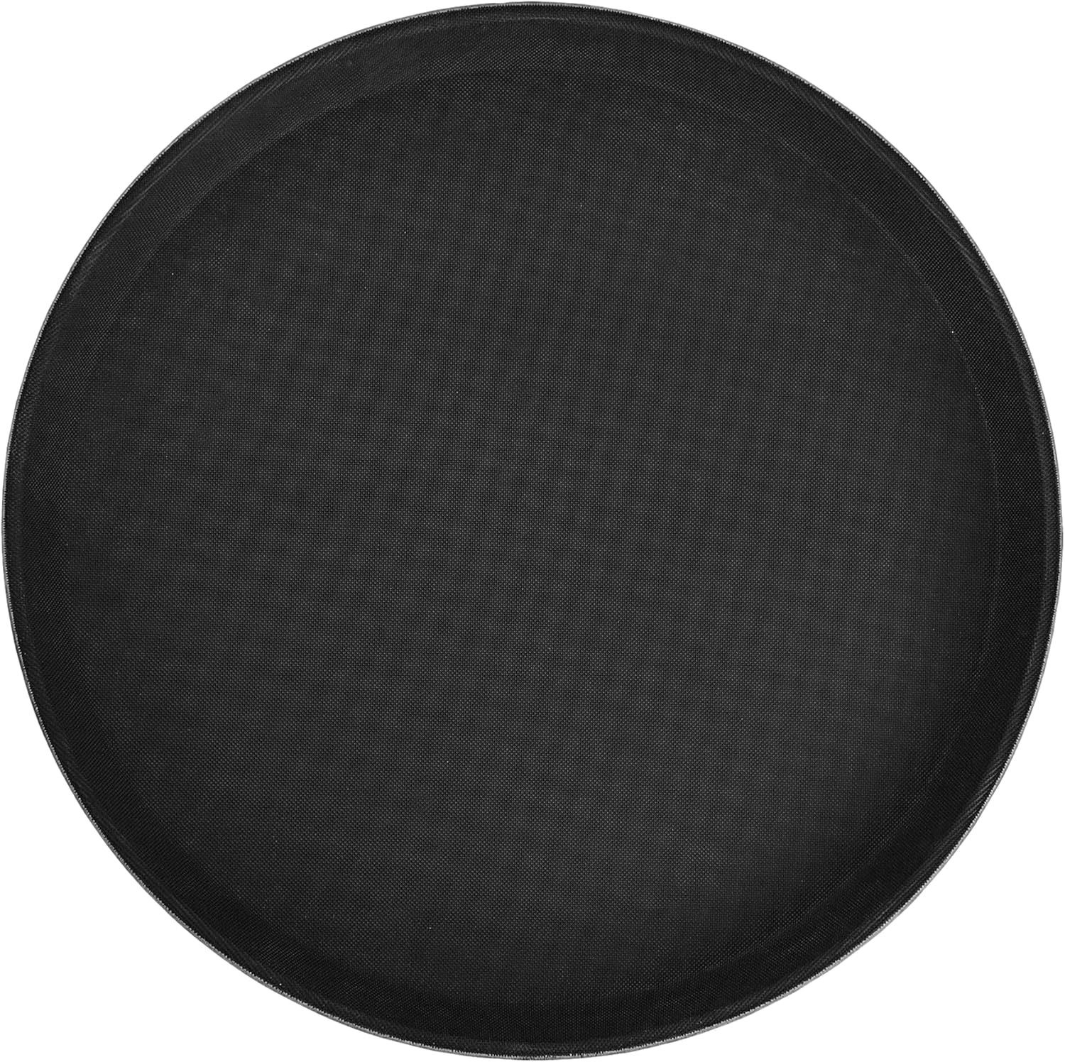 Winco TFG-14K Round Fiberglass Tray with Non-Slip Surface, 14-Inch, Black
