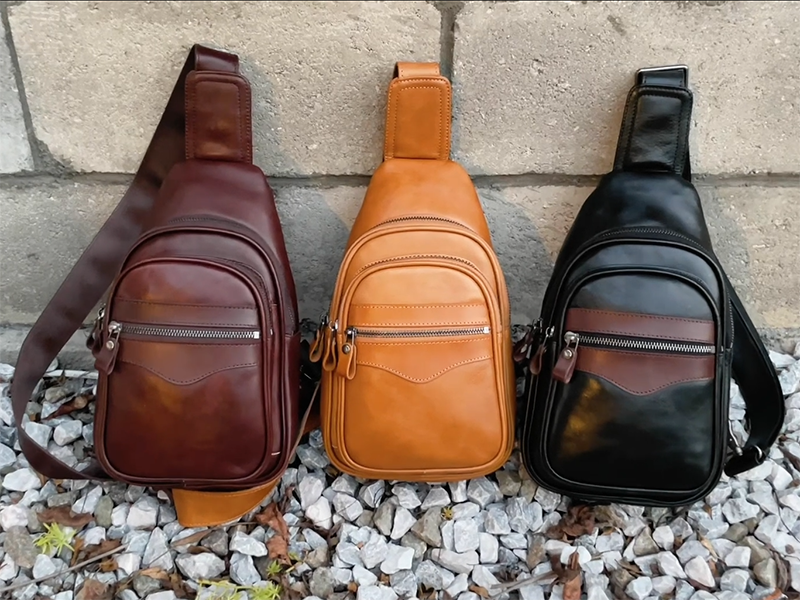 Genuine Leather Sling Bag for Men and Women Crossbody 