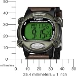 Timex Men's T48042 Expedition Full-Size Digital CAT Brown Nylon/Leather Strap Watch