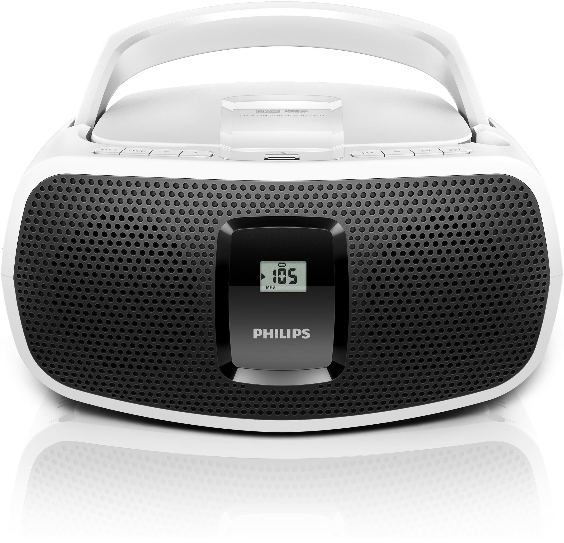 Philips AZ390W Sound Machine Boombox (Black and White) : Amazon.in