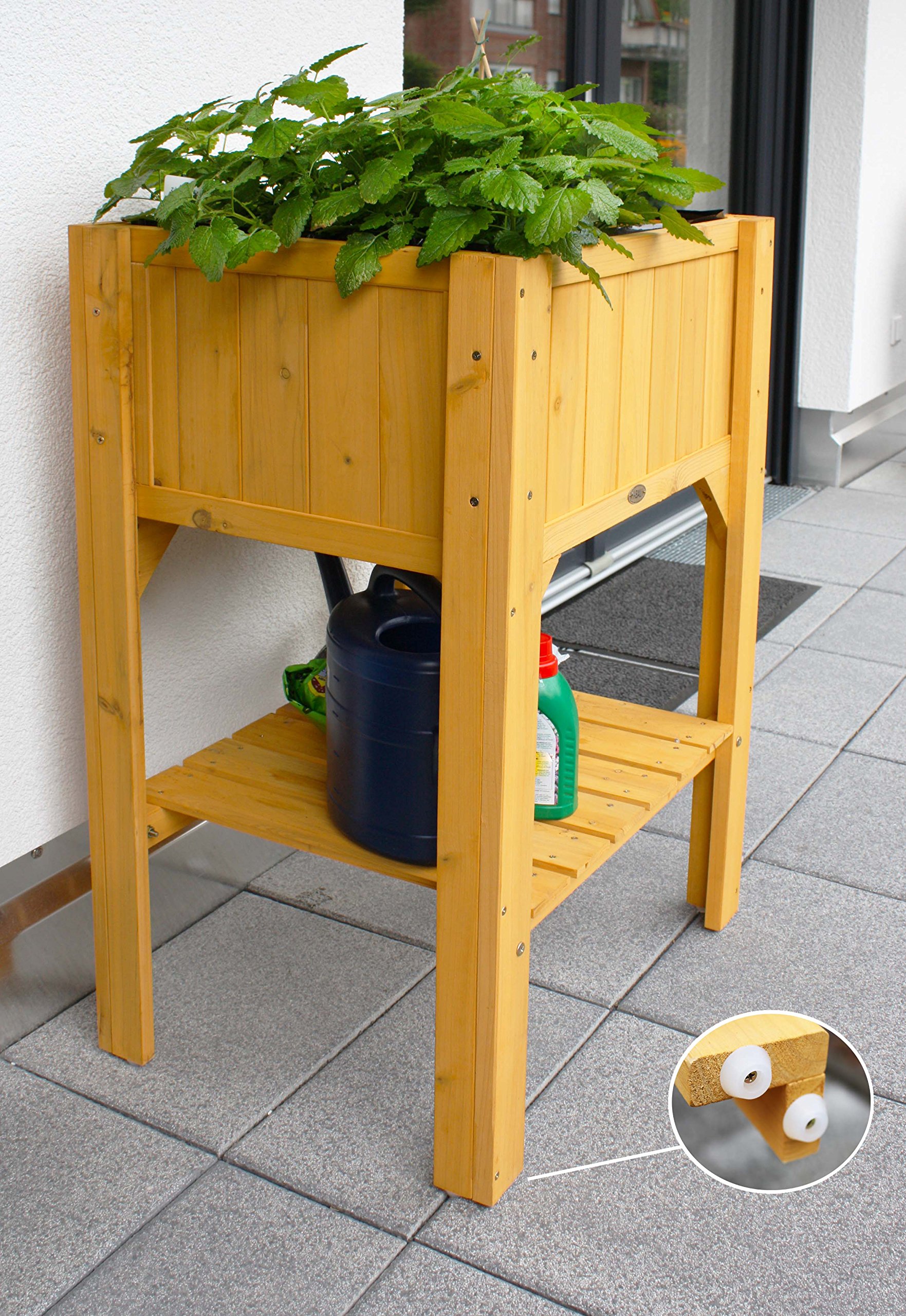 Habau Hochbeet"Kompakt" mit Ablage, 60 x 45 x 89 cm, natur