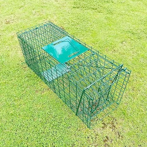 Miniatura 4 de Trampa plegable para animales vivos, kit de trampa para animales vivos sin matar, para conejos de liberación de capturas, gatos callejeros,